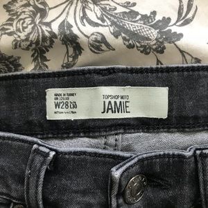 Gray Topshop Moto Jamie Jeans